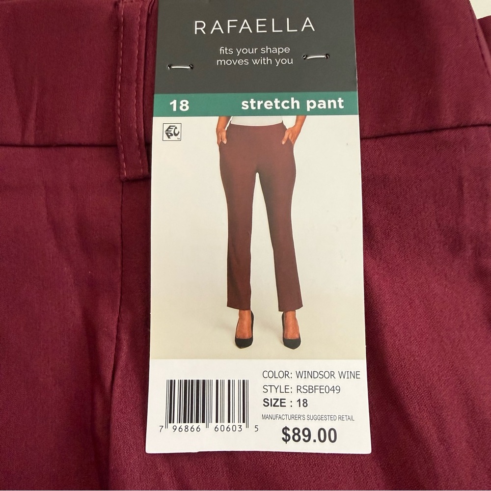 NWT Rafaella Fits Your Shape Moves with You Business Casual Career Pants Size 18 - Picture 4 of 13